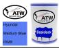 Preview: Hyundai, Medium Blue, RWB: 500ml Lackdose, von ATW Autoteile West.